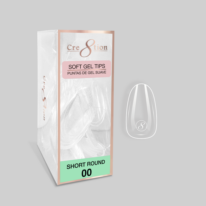 Cre8tion Soft Gel Tips - ROUND Refill