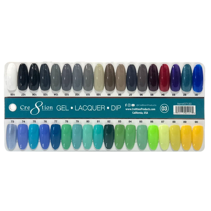 Cre8tion Color Chart - Matching 3 in 1 - 324 colors - Pick 1