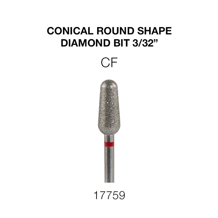 Cre8tion Conical Round Shape Diamond Bit - CF 3/32"