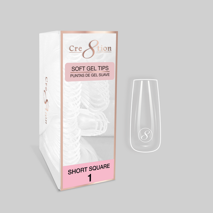 Cre8tion Soft Gel Tips - SQUARE Refill