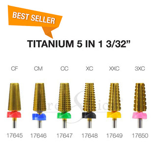 Cre8tion Titanium 5 in 1 Nail Filing Bit 3/32"