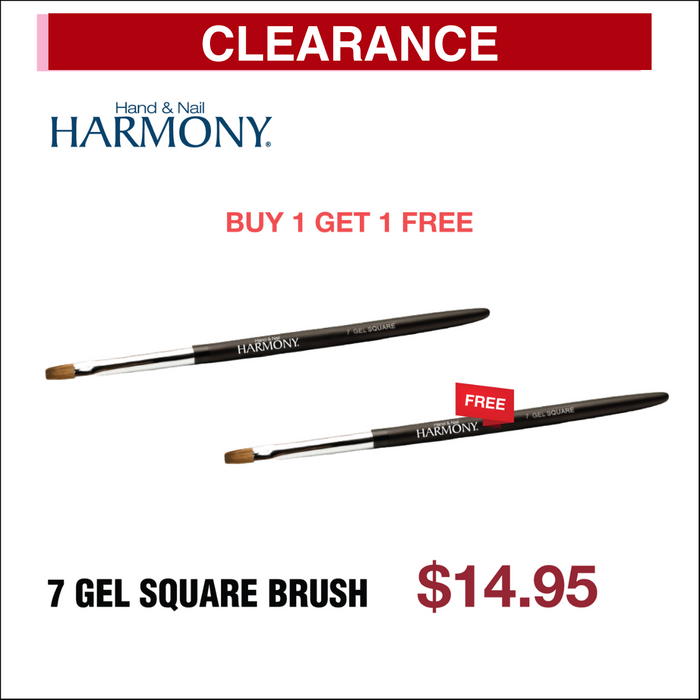 Harmony Nail Gel Square Brush #7 - Buy 1 Get 1 Free