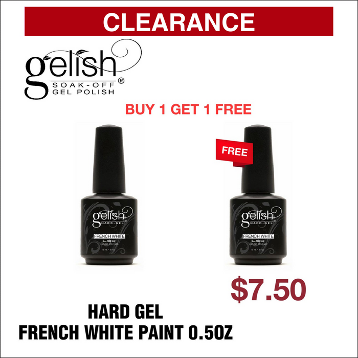 Gel duro Gelish - Pintura blanca francesa 0.5oz - Compre 1 y obtenga 1