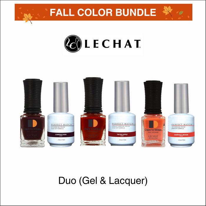 (Fall Color Bundle) Lechat - Perfect Match Duo (Gel & Lacquer) - Pre-selected 31 colors