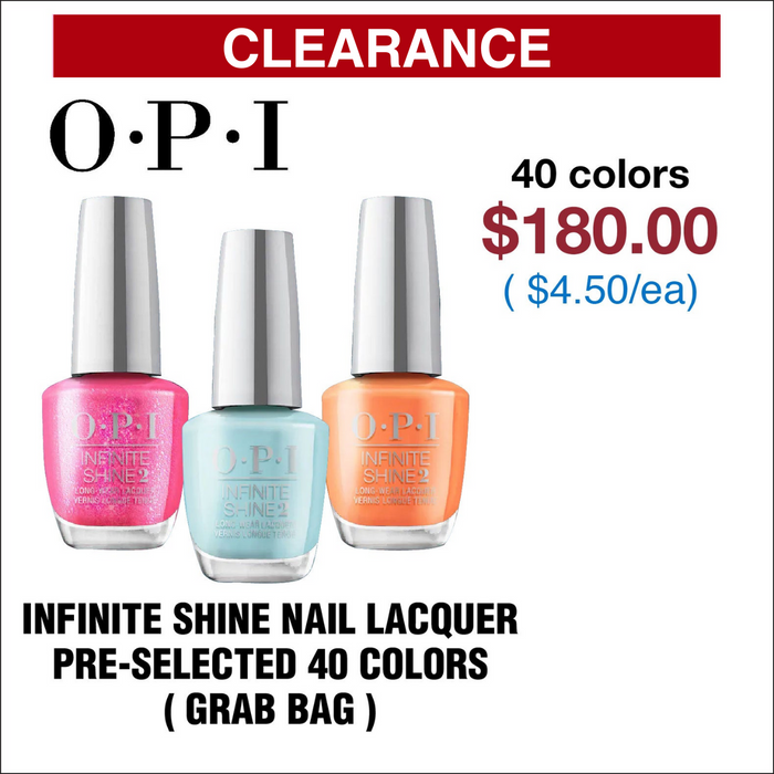 OPI Infinite Shine Nail Lacquer - Pre-selected 40 Colors ( Grab Bag )
