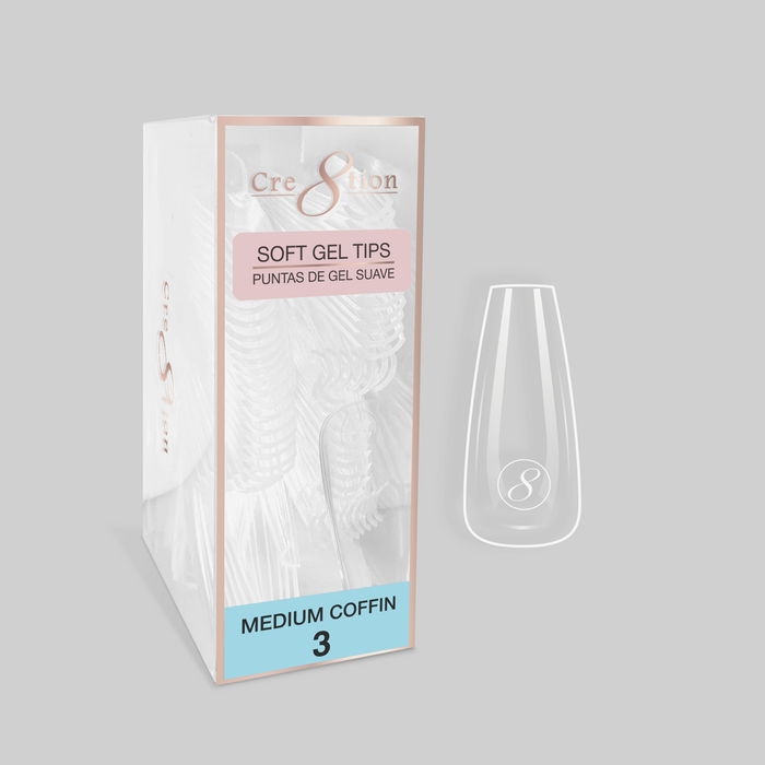 Cre8tion Soft Gel Tips - COFFIN Refill