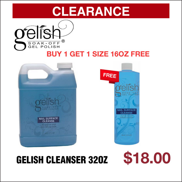 Gelish Surface Cleanser 32oz - Buy 1 Get 1 Size 16oz Free