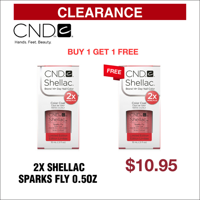 CND 2x Shellac - Sparks Fly 0.5oz - Buy 1 Get 1 Free