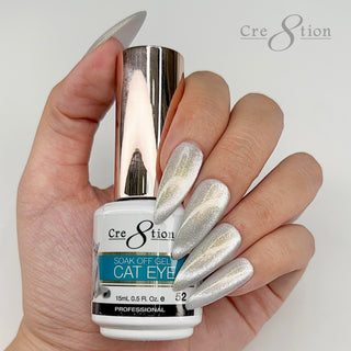 Cre8tion Cat Eye Nude Gel 0.5oz - 36 Colors Board 2 (#37 - #72) w/  1 Round Shape Magnet, 1 Magnet Duo & 1 Color Chart