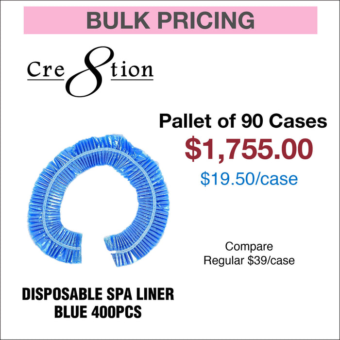 Cre8tion Disposable Spa Liner Blue For Nails