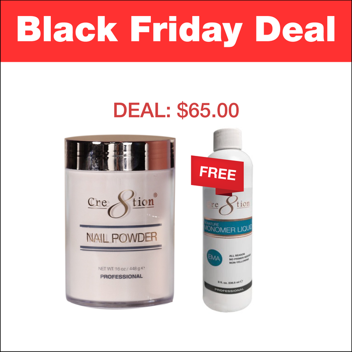 (Black Friday 2024 Deal) Cre8tion Natural Elegance Powder 16oz - Buy 1 Get 1 Cre8tion Signature Liquid 8oz Free