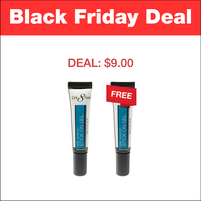 (Black Friday 2024 Deal) Cre8tion Nail Jewelry Stick On Gel in Tube 15ml - Buy 1 Get 1 Free