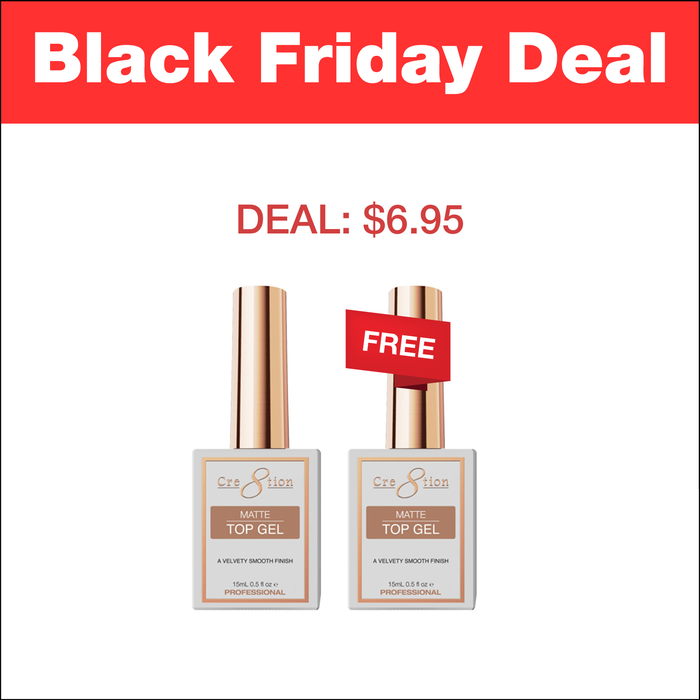 (BOGO) Cre8tion Super Matte Top Coat No Wipe 0.5oz - Add 1, Get 1 Free