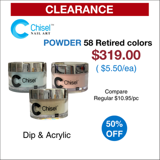 Chisel Full Set - Powder 2oz - 58 Retired Colors