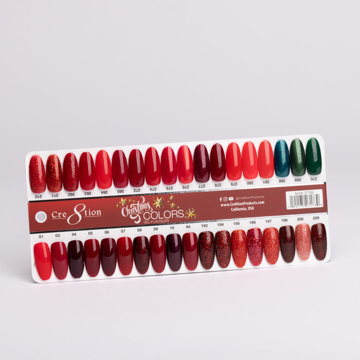 Cre8tion Color Chart - Christmas Collection 36 colors
