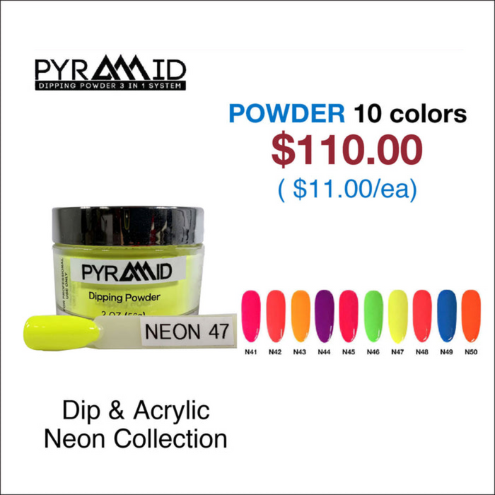 Pyramid Dip Powder - Neon Collection - 10 Colors