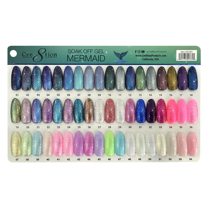 Cre8tion Color Chart -  Mermaid 54 colors