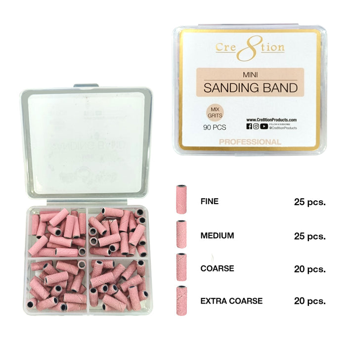 [Coming soon] Cre8tion Mini Pink Sanding Band Mixed Size 90 pcs./box