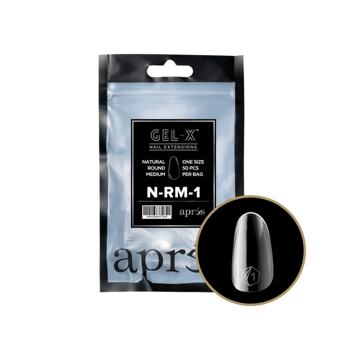 Apres Gel-X Tips 2.0 - NATURAL Round Refill Bag