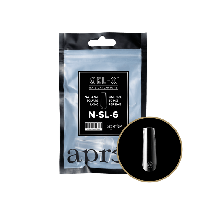 Apres Gel-X Tips 2.0 - NATURAL Square Refill Bag