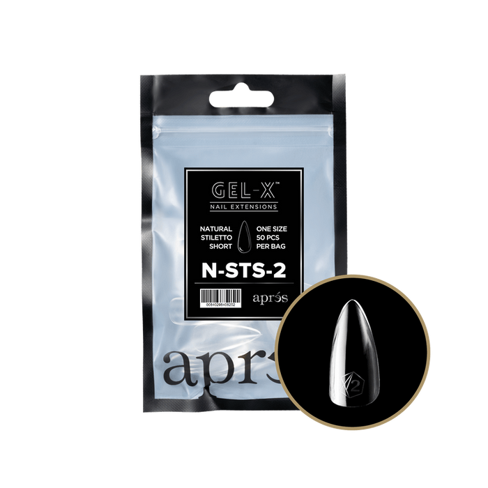 Apres Gel-X Tips 2.0 - NATURAL Stiletto Refill Bag