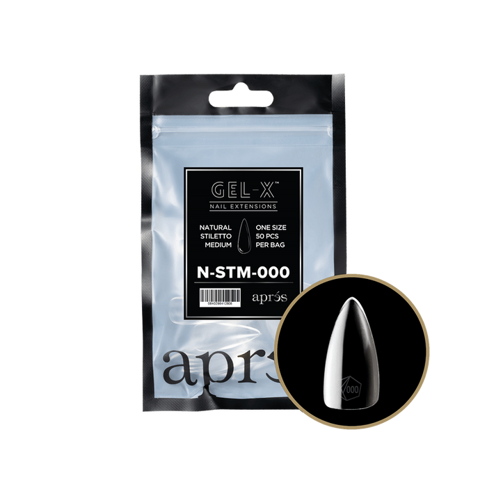 Apres Gel-X Tips 2.0 - NATURAL Stiletto Refill Bag