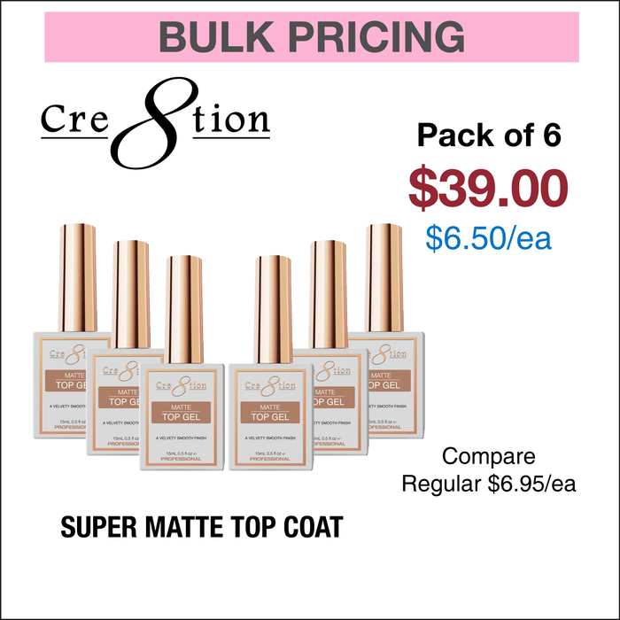 Cre8tion Super Matte Top Coat No Wipe 0.5oz