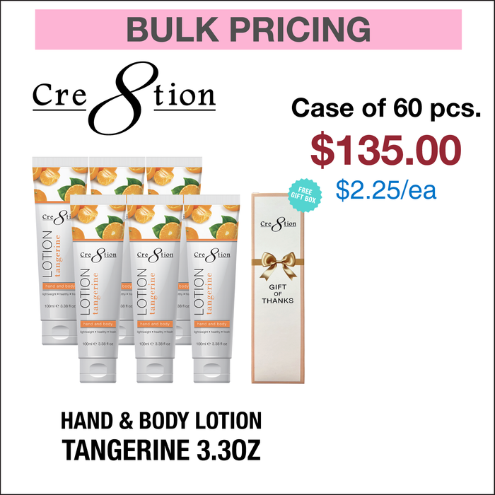 Cre8tion Loción para manos y cuerpo 3.3 oz - Caja de 60