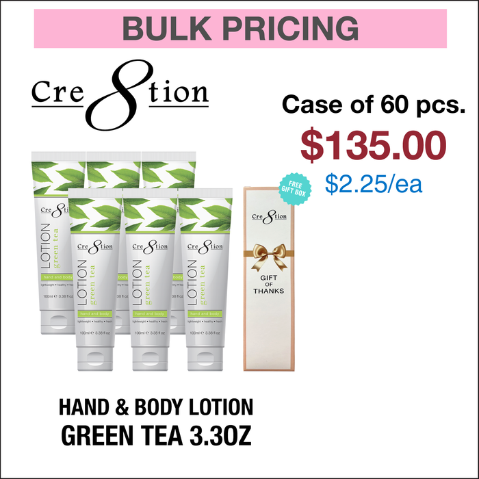 Cre8tion Loción para manos y cuerpo 3.3 oz - Caja de 60