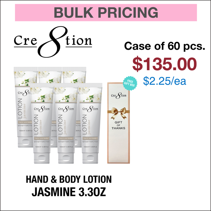 Cre8tion Loción para manos y cuerpo 3.3 oz - Caja de 60