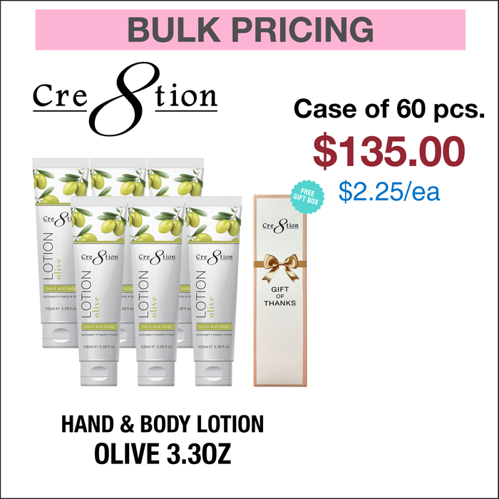 Cre8tion Hand & Body Lotion 3.3oz - Case of 60