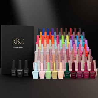 Chaun Legend - Gel Polish 0.5oz - Full Set 90 Colors w/ 1 Gel Base, 1 Non-wipe Top, 1 Velvet Matte Top & 1 Color Book