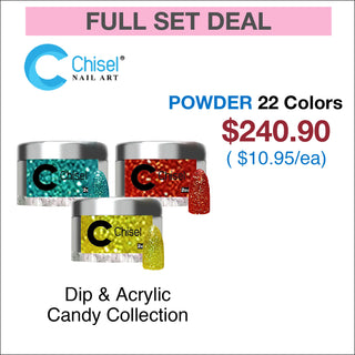 Chisel Dipping Powder 2oz - Candy Collection - Full Set 22 Colors (#01 - #22)