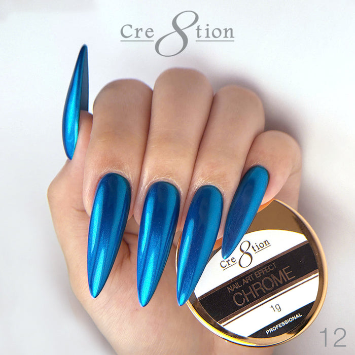 Cre8tion Chrome Nail Art Effect 1g - 12 Bright Blue