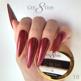 Cre8tion Chrome Nail Art Effect 1g - 18 Rose Pink