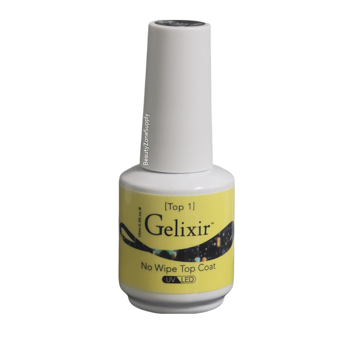 Gelixir Top Coat No-wipe With Glitters