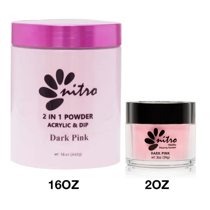 Nitro Pink &amp; White Collection Polvo - Rosa oscuro