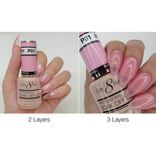 Cre8tion Gel - French Collection 0.5oz - P01 Crystal Pink