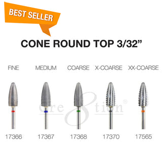 Cre8tion Cone Round Top Nail Filing Bit 3/32"