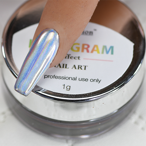 Chrome #1 Cre8tion Silver Holograma Nail Art Effect 1g A