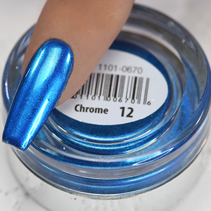 Chrome #12 Cre8tion efecto de arte de uñas de cromo azul brillante 1g