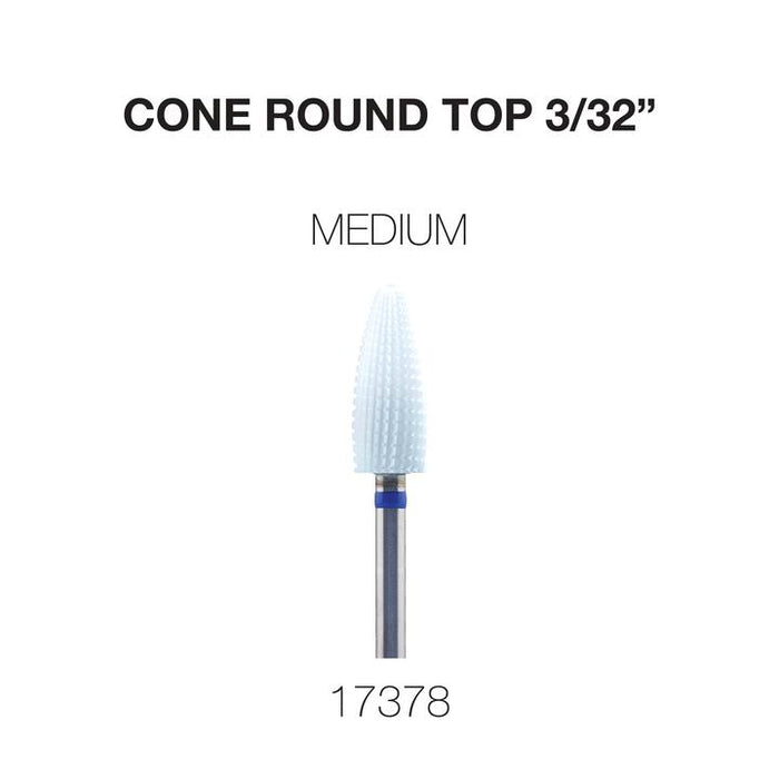 Cre8tion CERAMIC Cone Round Top Nail Filing Bit 3/32"