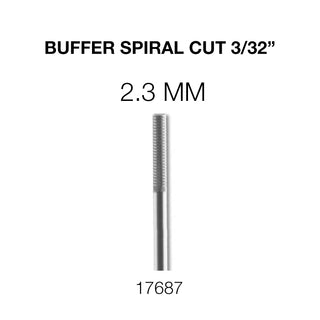 Cre8tion Buffer Spiral Cut Nail Filling Bit - 2.3 mm 3/32"