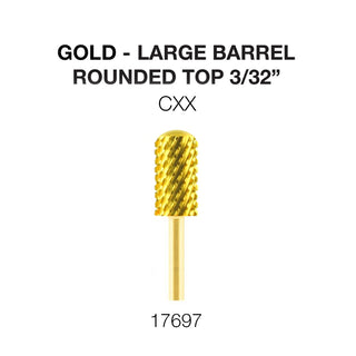 Cre8tion Gold Carbide- Large Barrel-Round Top 3/32"