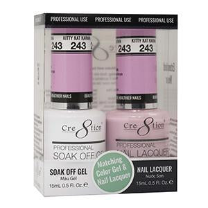 Cre8tion Soak Off Gel Par a juego 0.5oz 243 KITTY KAT KARMA