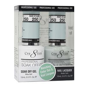 Cre8tion Soak Off Gel Par a juego 0.5oz 250 HECHO DE VIDRIO