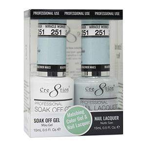 Cre8tion Soak Off Gel Par a juego 0.5oz 251 MIRACLE WORKER