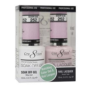 Cre8tion Soak Off Gel Par a juego 0.5oz 252 SEQUIN GLAM