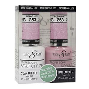 Cre8tion Soak Off Gel Par a juego 0.5oz 253 PAGEANT PARTY