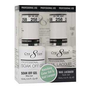 Cre8tion Soak Off Gel Par a juego 0.5oz 258 VER LA LUZ